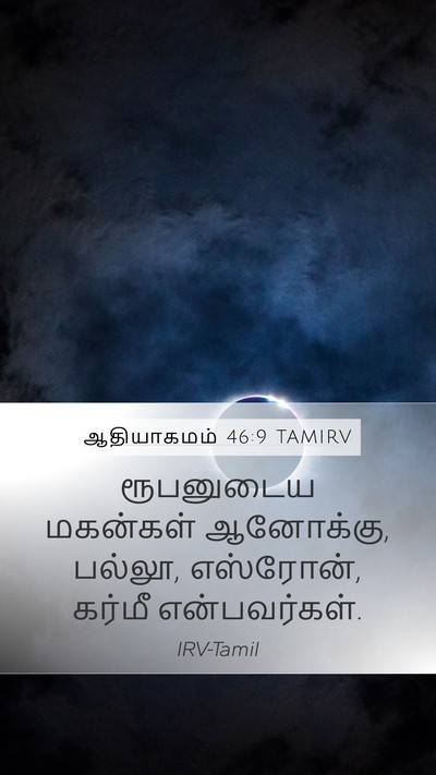 ஆதியாகமம் 46:9 TAMIRV Mobile Phone Wallpaper - ரூபனுடைய மகன்கள் - Mobile Bible Verse Wallpaper