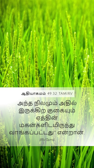 ஆதியாகமம் 49:32 TAMIRV Mobile Phone Wallpaper - அந்த நிலமும் - Mobile Bible Verse Wallpaper