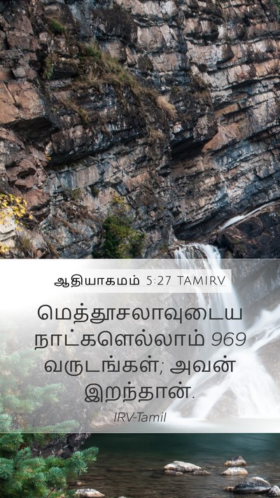 ஆதியாகமம் 5:27 TAMIRV Mobile Phone Wallpaper - மெத்தூசலாவுடைய - Mobile Bible Verse Wallpaper