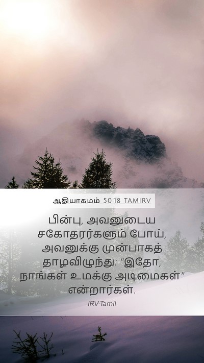 ஆதியாகமம் 50:18 TAMIRV Mobile Phone Wallpaper - பின்பு, அவனுடைய - Mobile Bible Verse Wallpaper