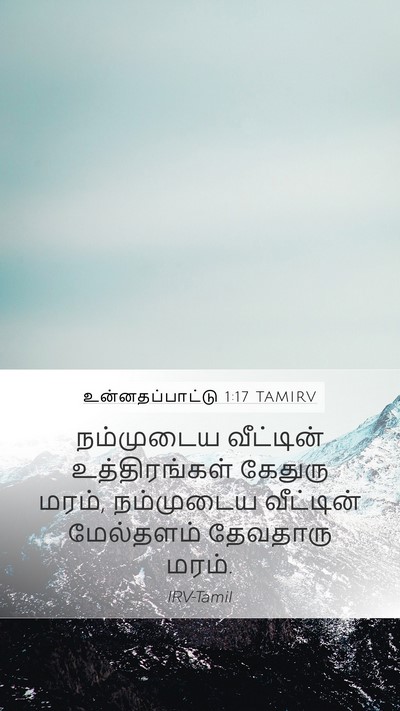 உன்னதப்பாட்டு 1:17 TAMIRV Mobile Phone Wallpaper - நம்முடைய வீட்டின் - Mobile Bible Verse Wallpaper