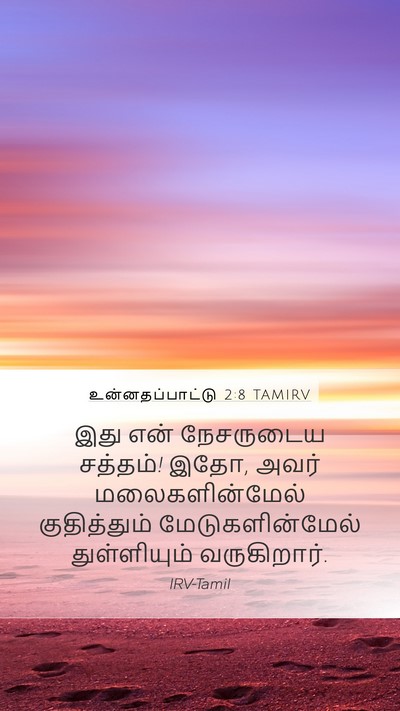 உன்னதப்பாட்டு 2:8 TAMIRV Bible Verse Image