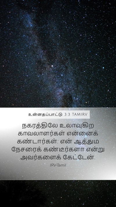 உன்னதப்பாட்டு 3:3 TAMIRV Mobile Phone Wallpaper - நகரத்திலே - Mobile Bible Verse Wallpaper