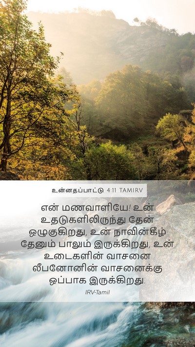 உன்னதப்பாட்டு 4:11 TAMIRV Bible Verse Image