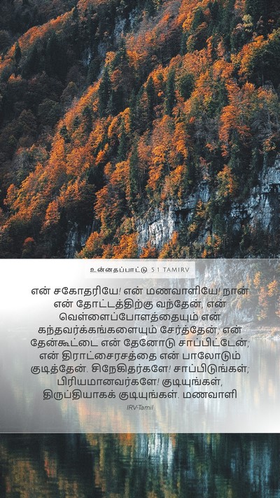 உன்னதப்பாட்டு 5:1 TAMIRV Bible Verse Image