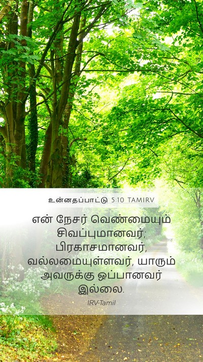 உன்னதப்பாட்டு 5:10 TAMIRV Mobile Phone Wallpaper - என் நேசர் - Mobile Bible Verse Wallpaper