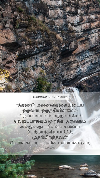 உபாகமம் 21:15 TAMIRV Mobile Phone Wallpaper - “இரண்டு - Mobile Bible Verse Wallpaper