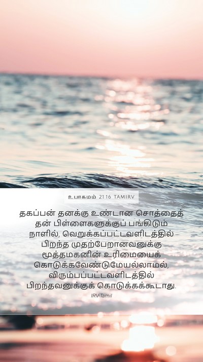 உபாகமம் 21:16 TAMIRV Mobile Phone Wallpaper - தகப்பன் தனக்கு - Mobile Bible Verse Wallpaper