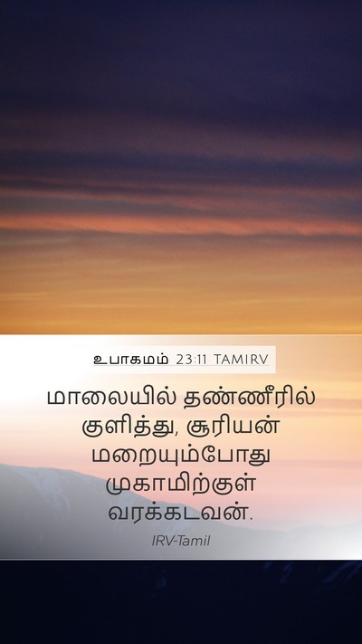 உபாகமம் 23:11 TAMIRV Mobile Phone Wallpaper - மாலையில் - Mobile Bible Verse Wallpaper