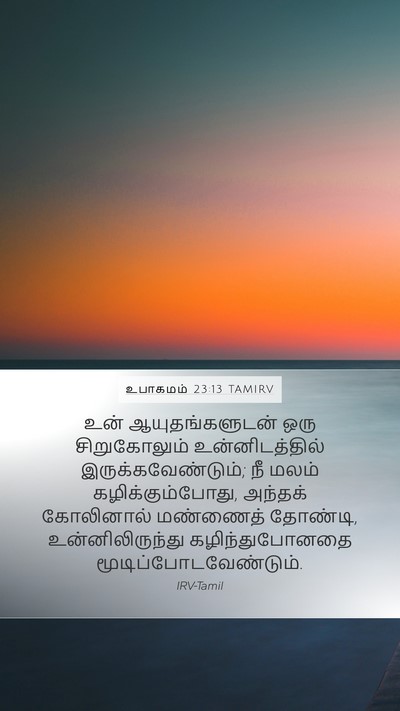 உபாகமம் 23:13 TAMIRV Mobile Phone Wallpaper - உன் ஆயுதங்களுடன் - Mobile Bible Verse Wallpaper