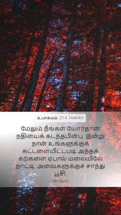 உபாகமம் 27:4 TAMIRV Mobile Phone Wallpaper - மேலும் நீங்கள் - Mobile Bible Verse Wallpaper