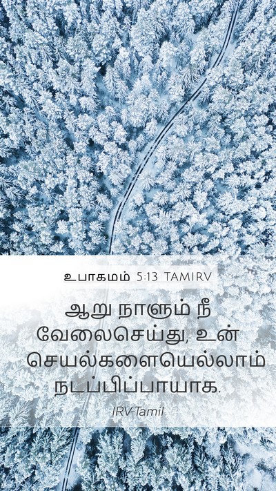 உபாகமம் 5:13 TAMIRV Mobile Phone Wallpaper - ஆறு நாளும் நீ - Mobile Bible Verse Wallpaper