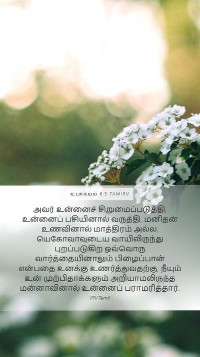 உபாகமம் 8:3 TAMIRV Bible Verse Image
