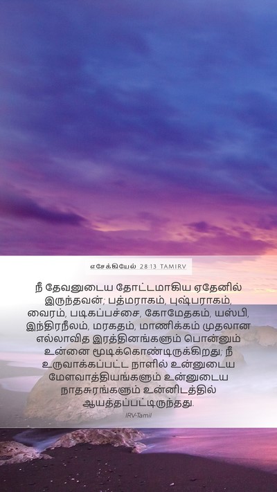 எசேக்கியேல் 28:13 TAMIRV Bible Verse Image