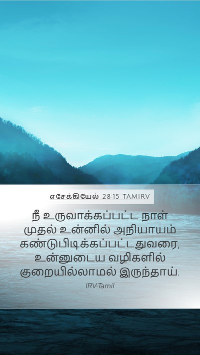 எசேக்கியேல் 28:15 TAMIRV Mobile Phone Wallpaper - நீ உருவாக்கப்பட்ட - Mobile Bible Verse Wallpaper