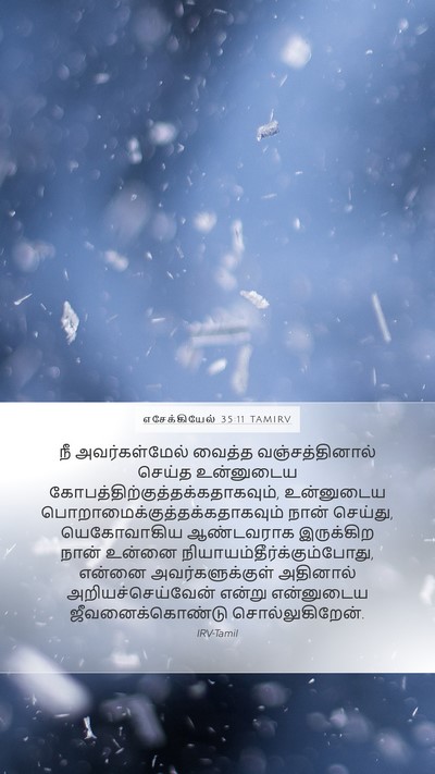 எசேக்கியேல் 35:11 TAMIRV Mobile Phone Wallpaper - நீ அவர்கள்மேல் - Mobile Bible Verse Wallpaper