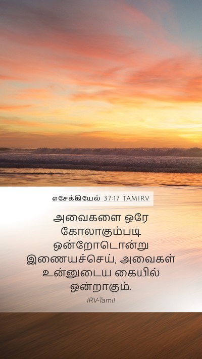 எசேக்கியேல் 37:17 TAMIRV Mobile Phone Wallpaper - அவைகளை ஒரே - Mobile Bible Verse Wallpaper