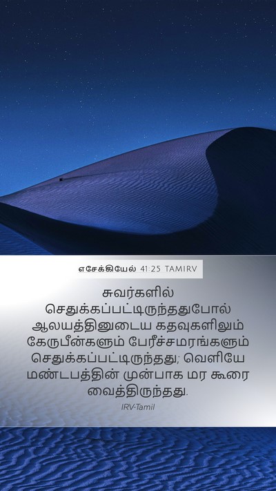 எசேக்கியேல் 41:25 TAMIRV Mobile Phone Wallpaper - சுவர்களில் - Mobile Bible Verse Wallpaper