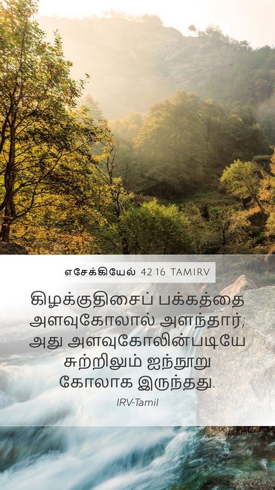 எசேக்கியேல் 42:16 TAMIRV Bible Verse Image