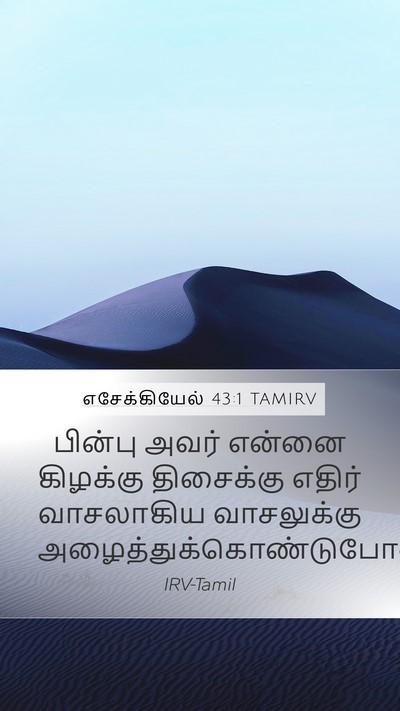 எசேக்கியேல் 43:1 TAMIRV Mobile Phone Wallpaper - பின்பு அவர் என்னை - Mobile Bible Verse Wallpaper