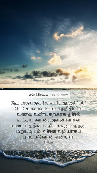எசேக்கியேல் 44:3 TAMIRV Mobile Phone Wallpaper - இது அதிபதிக்கே - Mobile Bible Verse Wallpaper
