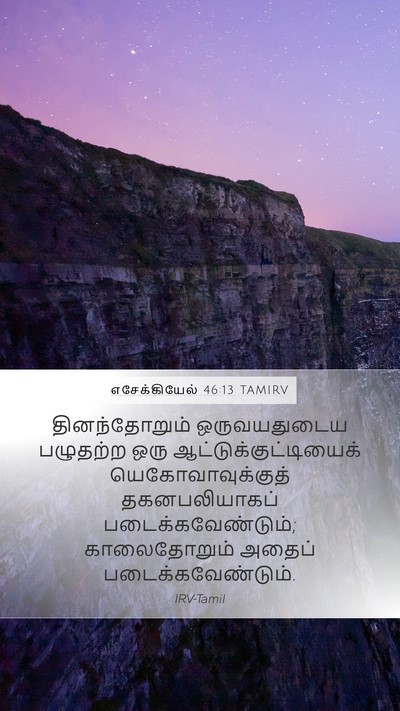 எசேக்கியேல் 46:13 TAMIRV Bible Verse Image