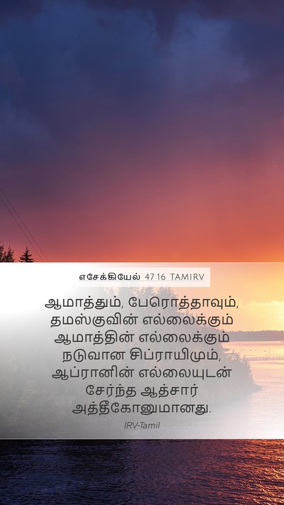 எசேக்கியேல் 47:16 TAMIRV Mobile Phone Wallpaper - ஆமாத்தும், - Mobile Bible Verse Wallpaper