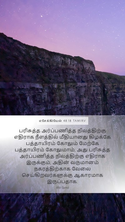 எசேக்கியேல் 48:18 TAMIRV Bible Verse Image