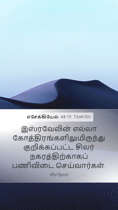 எசேக்கியேல் 48:19 TAMIRV Mobile Phone Wallpaper - இஸ்ரவேலின் எல்லா - Mobile Bible Verse Wallpaper