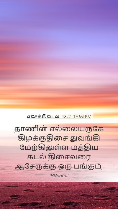 எசேக்கியேல் 48:2 TAMIRV Mobile Phone Wallpaper - தாணின் எல்லையருகே - Mobile Bible Verse Wallpaper