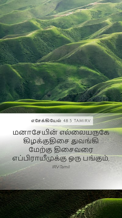 எசேக்கியேல் 48:5 TAMIRV Mobile Phone Wallpaper - மனாசேயின் - Mobile Bible Verse Wallpaper