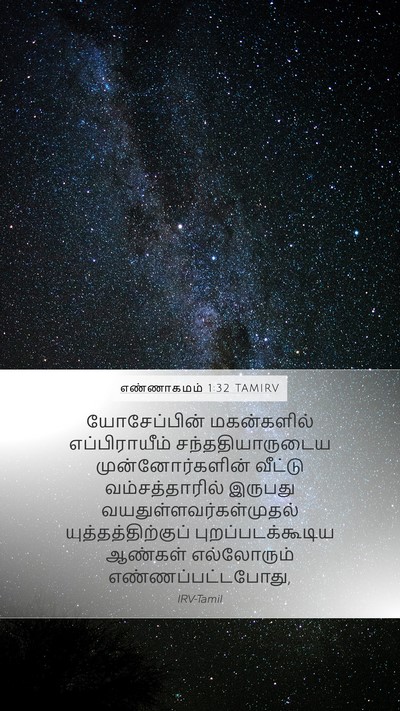 எண்ணாகமம் 1:32 TAMIRV Bible Verse Image