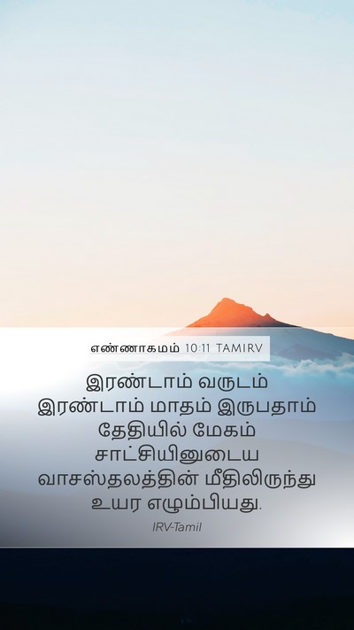 எண்ணாகமம் 10:11 TAMIRV Mobile Phone Wallpaper - இரண்டாம் வருடம் - Mobile Bible Verse Wallpaper