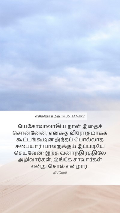 எண்ணாகமம் 14:35 TAMIRV Bible Verse Image