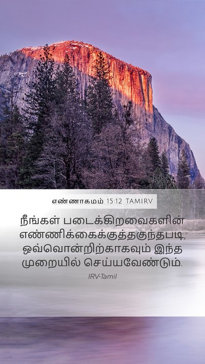 எண்ணாகமம் 15:12 TAMIRV Mobile Phone Wallpaper - நீங்கள் - Mobile Bible Verse Wallpaper