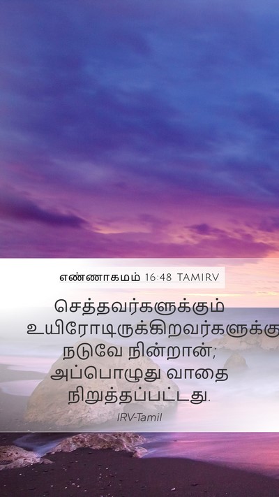 எண்ணாகமம் 16:48 TAMIRV Mobile Phone Wallpaper -  - Mobile Bible Verse Wallpaper