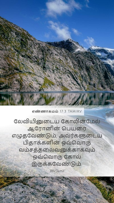 எண்ணாகமம் 17:3 TAMIRV Mobile Phone Wallpaper - லேவியினுடைய - Mobile Bible Verse Wallpaper
