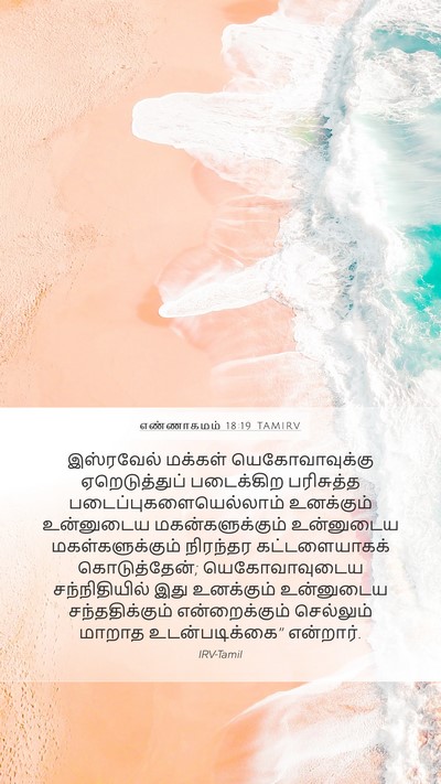 எண்ணாகமம் 18:19 TAMIRV Bible Verse Image