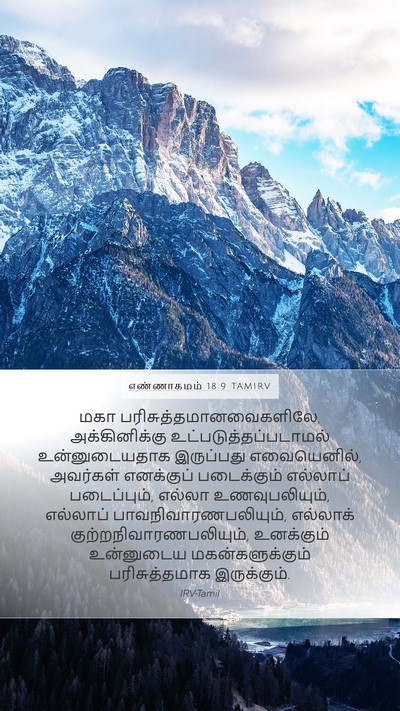 எண்ணாகமம் 18:9 TAMIRV Bible Verse Image