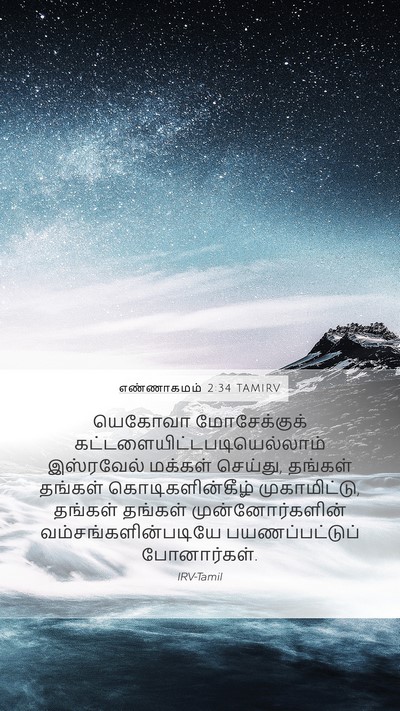எண்ணாகமம் 2:34 TAMIRV Bible Verse Image