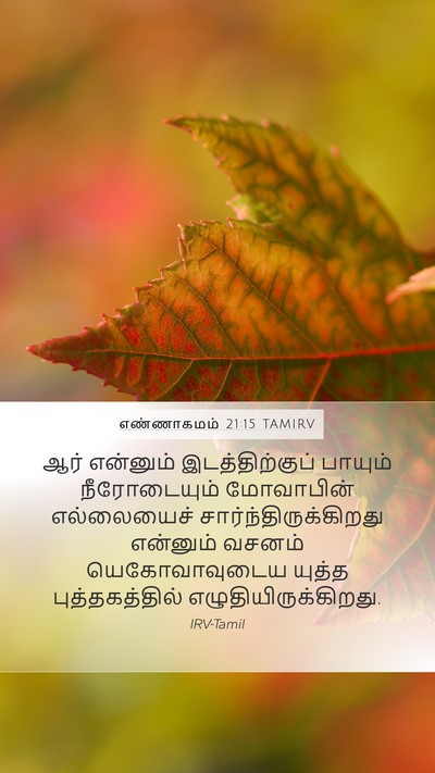 எண்ணாகமம் 21:15 TAMIRV Mobile Phone Wallpaper - ஆர் என்னும் - Mobile Bible Verse Wallpaper