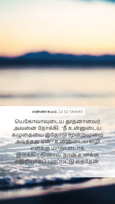 எண்ணாகமம் 22:32 TAMIRV Mobile Phone Wallpaper - யெகோவாவுடைய - Mobile Bible Verse Wallpaper