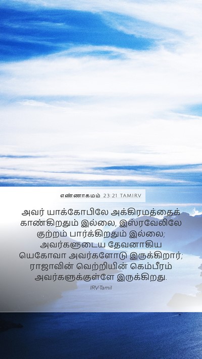 எண்ணாகமம் 23:21 TAMIRV Mobile Phone Wallpaper - அவர் யாக்கோபிலே - Mobile Bible Verse Wallpaper