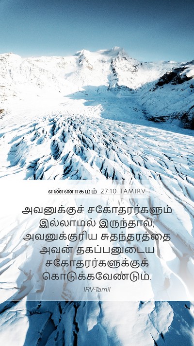 எண்ணாகமம் 27:10 TAMIRV Mobile Phone Wallpaper - அவனுக்குச் - Mobile Bible Verse Wallpaper