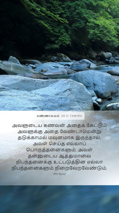 எண்ணாகமம் 30:11 TAMIRV Mobile Phone Wallpaper - அவளுடைய கணவன் - Mobile Bible Verse Wallpaper