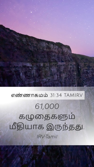 எண்ணாகமம் 31:34 TAMIRV Mobile Phone Wallpaper - 61,000 கழுதைகளும் - Mobile Bible Verse Wallpaper