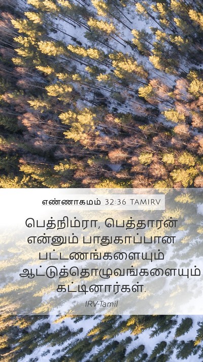எண்ணாகமம் 32:36 TAMIRV Mobile Phone Wallpaper - பெத்நிம்ரா, - Mobile Bible Verse Wallpaper