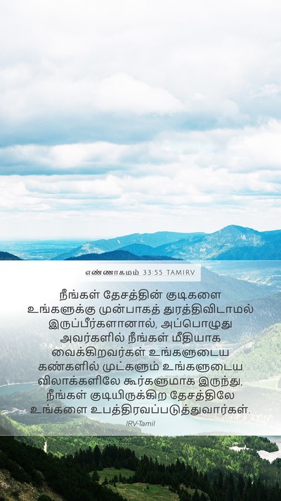 எண்ணாகமம் 33:55 TAMIRV Bible Verse Image