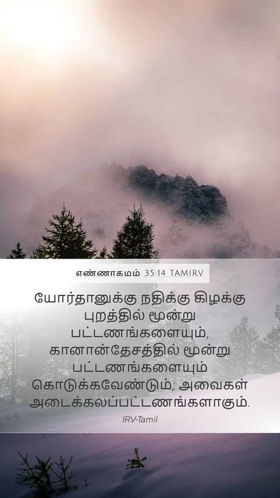 எண்ணாகமம் 35:14 TAMIRV Mobile Phone Wallpaper - யோர்தானுக்கு - Mobile Bible Verse Wallpaper