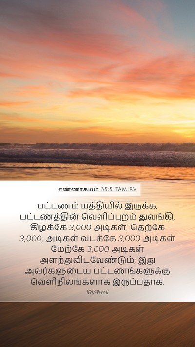 எண்ணாகமம் 35:5 TAMIRV Mobile Phone Wallpaper - பட்டணம் மத்தியில் - Mobile Bible Verse Wallpaper